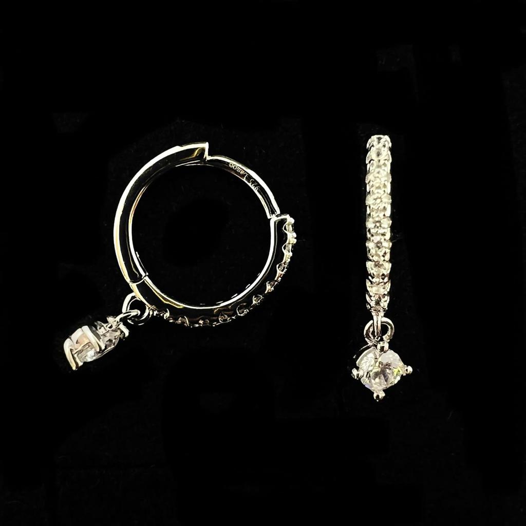 Single Hoop Hanging Zircon Ear Piercing