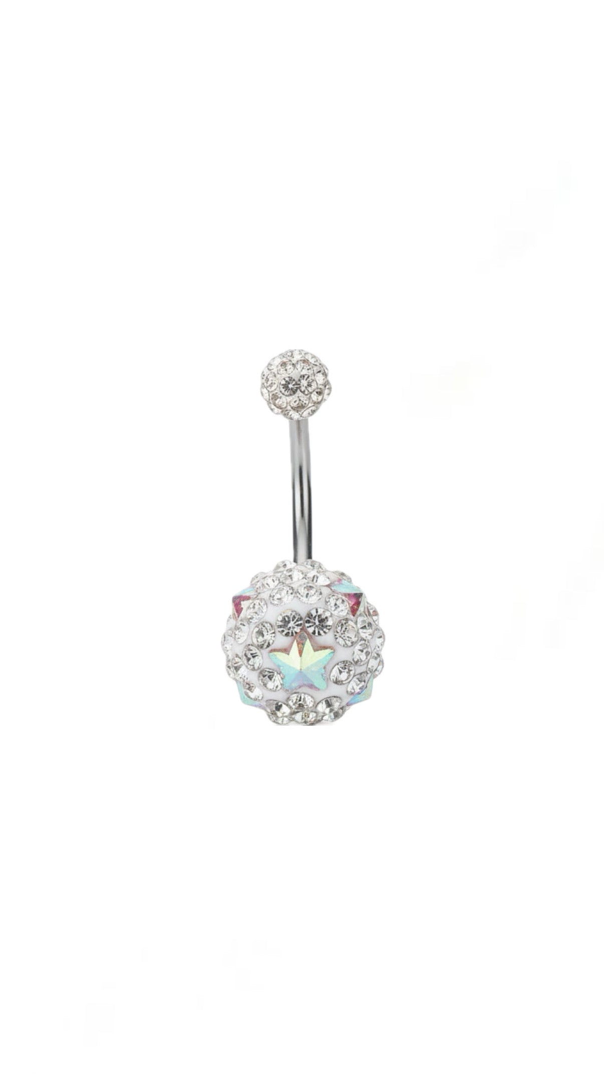 Sparkly Crystal Disco Ball Belly Piercing