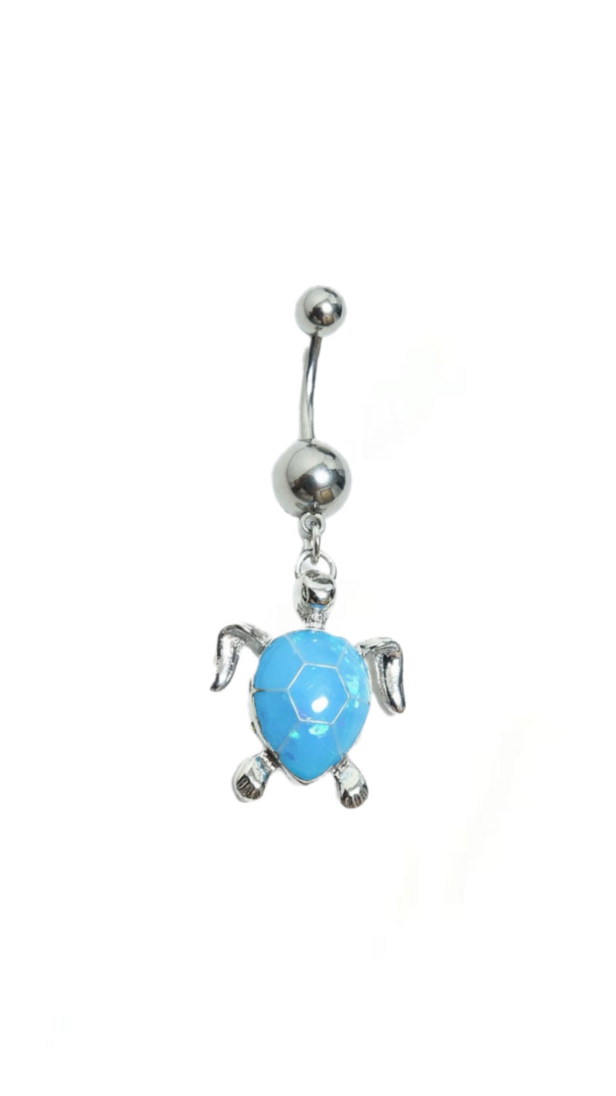 Blue Turtle Belly Piercing