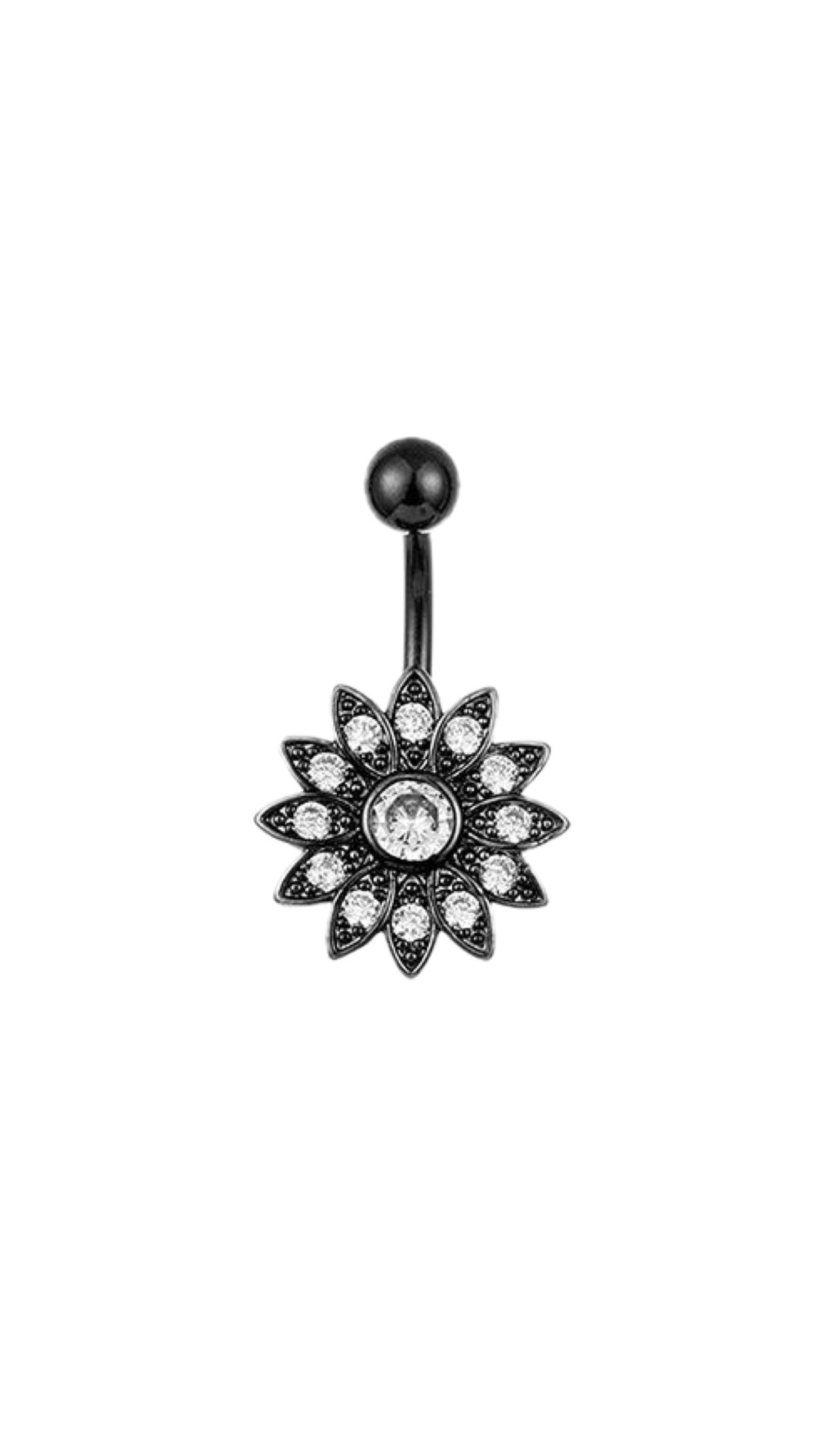 Zircon Flower Navel Belly Piercing
