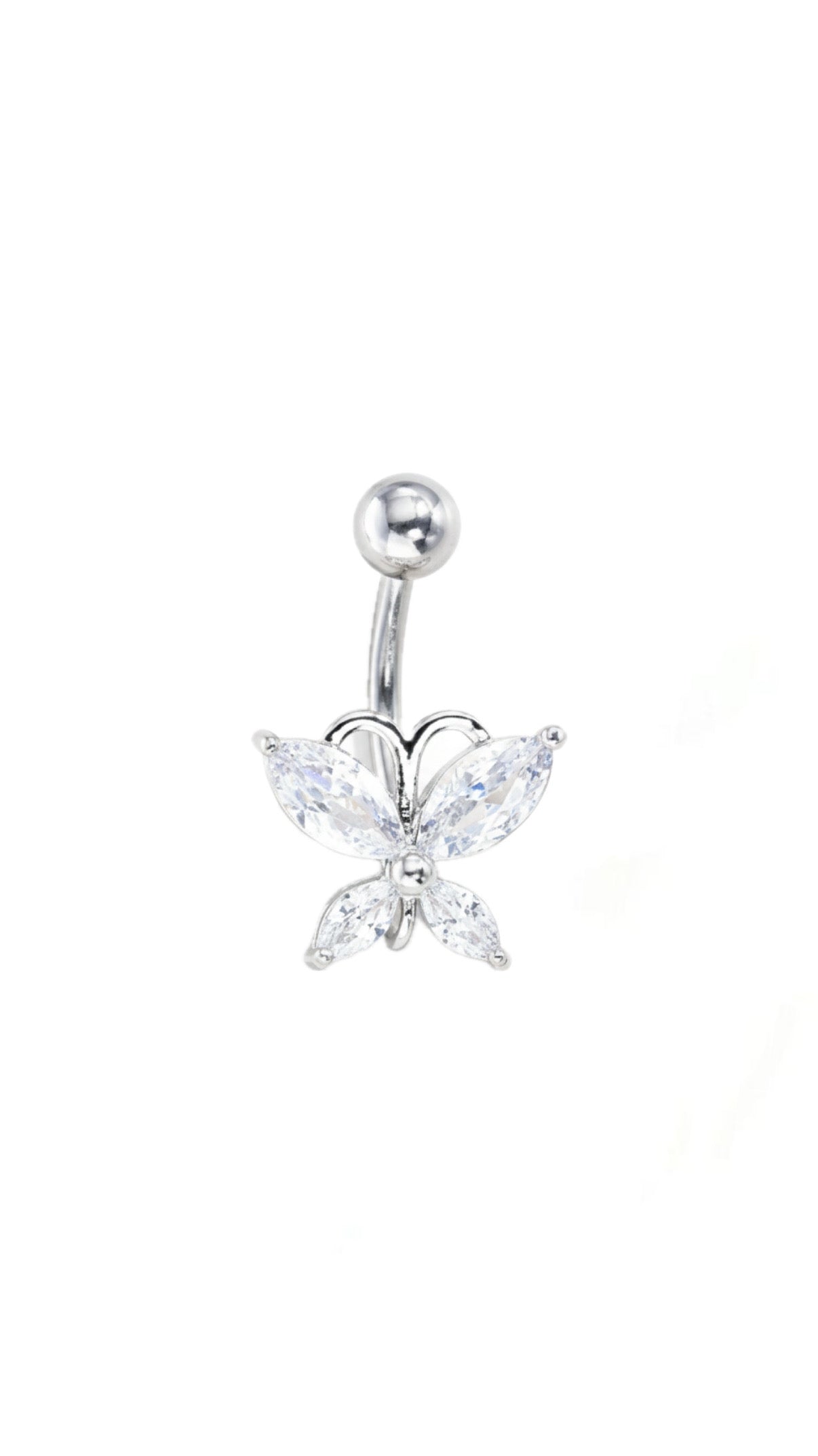 Zircon Butterfly Navel Belly Piercing