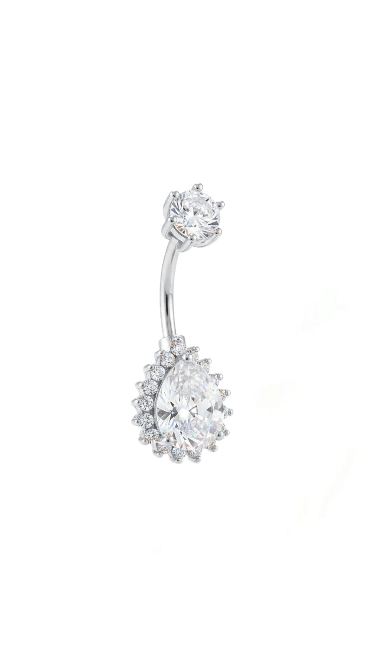Drop Cubic Zirconi Navel Belly Piercing