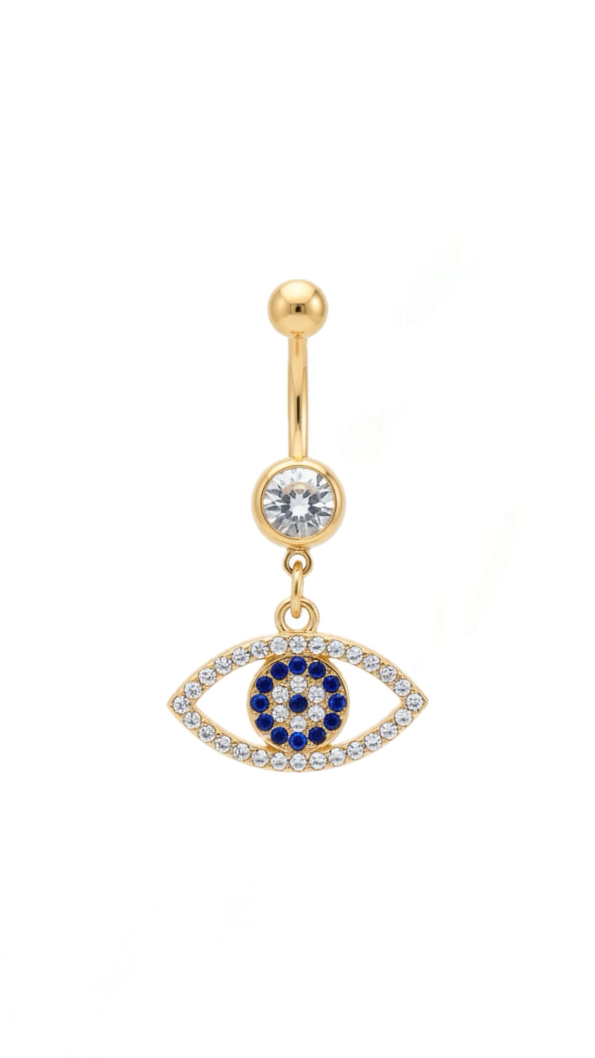 Cubic Zirconia Eyecharm Navel Belly Piercing