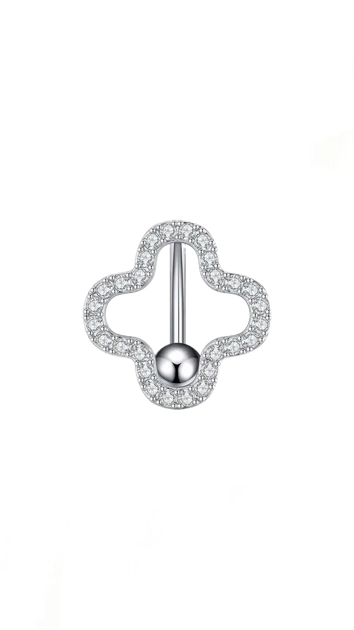 Flower Design Belly Piercing