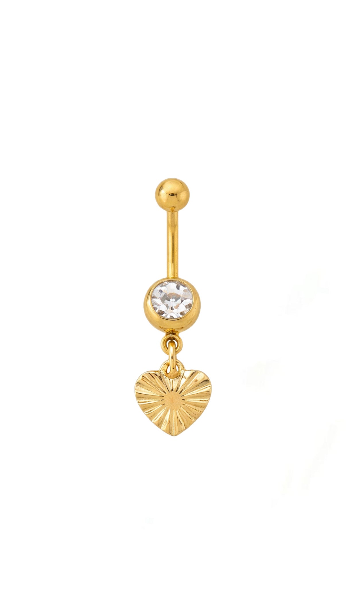 Heart Stone Dangling Belly Ring