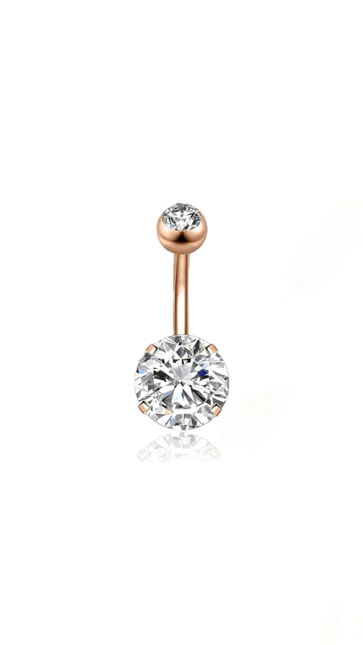 Rosegold Basic Stone Belly Ring