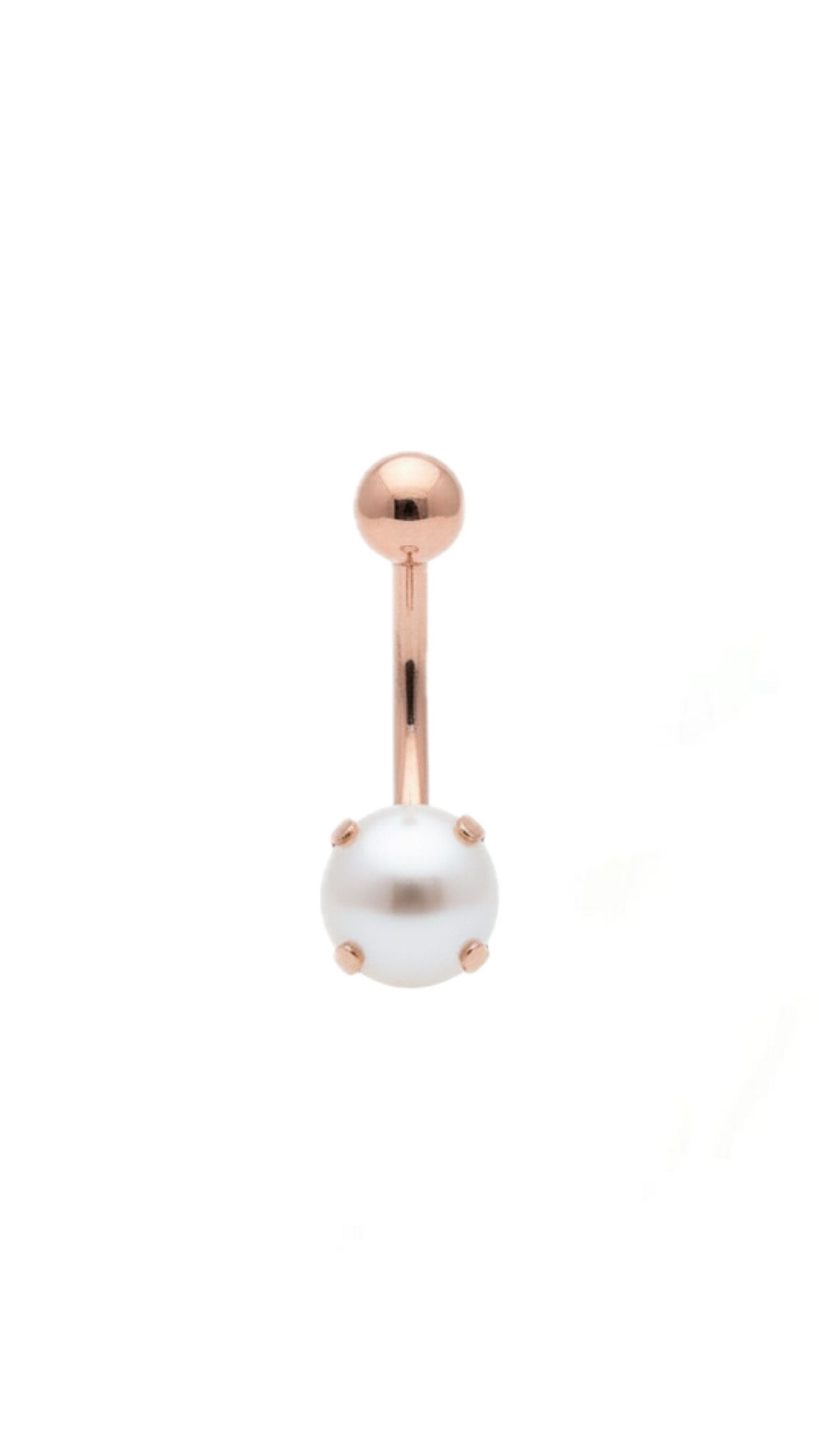Rose gold Pearl Belly Piercing