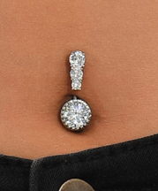 Triple Strass Stones Belly Piercing