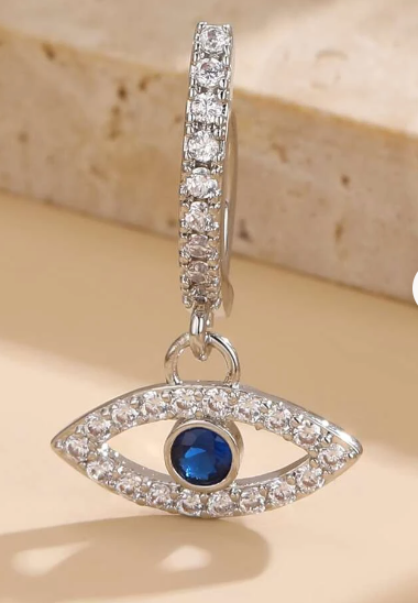 Cubic Zirconia Eye Clicker Decor Navel Belly Ring