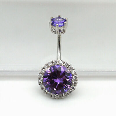 14G Round 925 Sterling Silver Belly Ring
