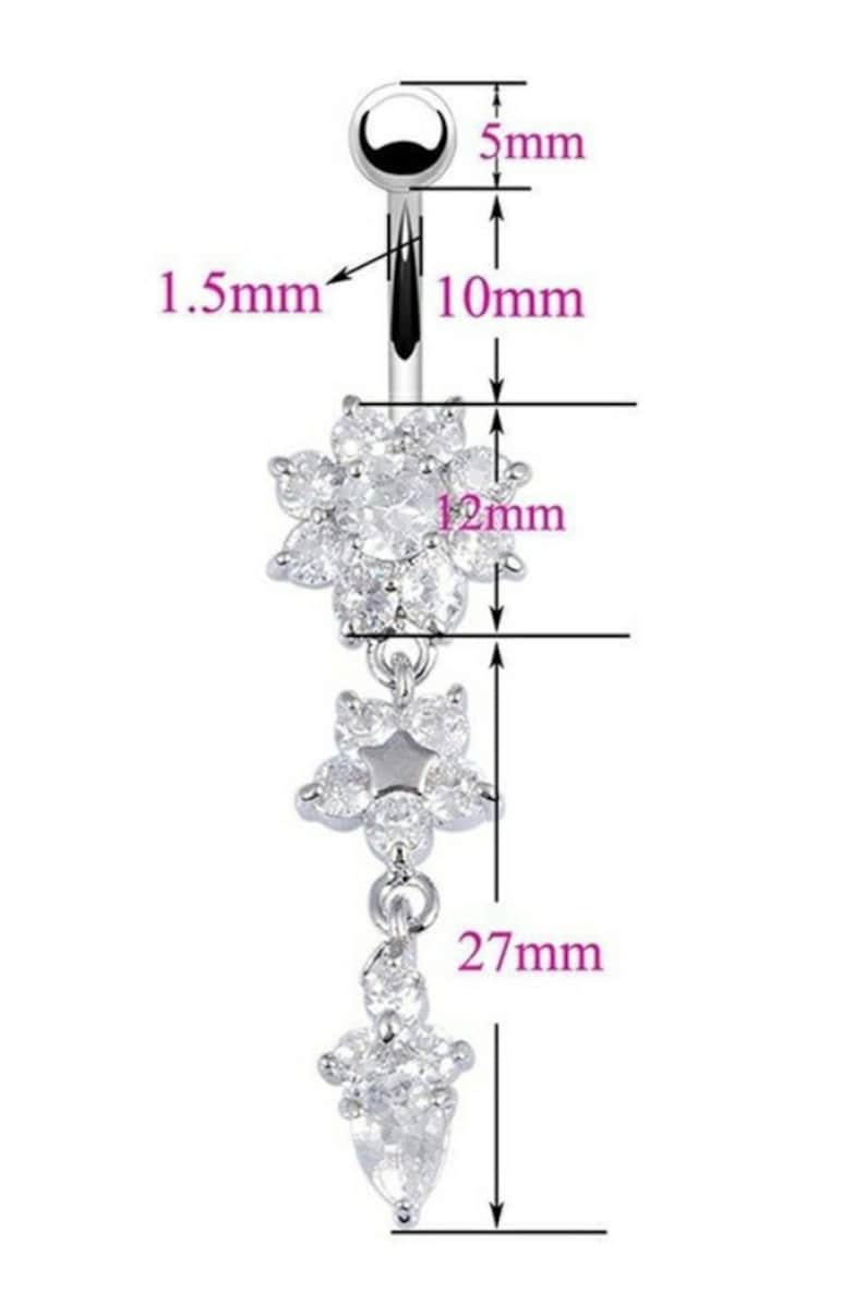 Dangle Flower Belly Piercing