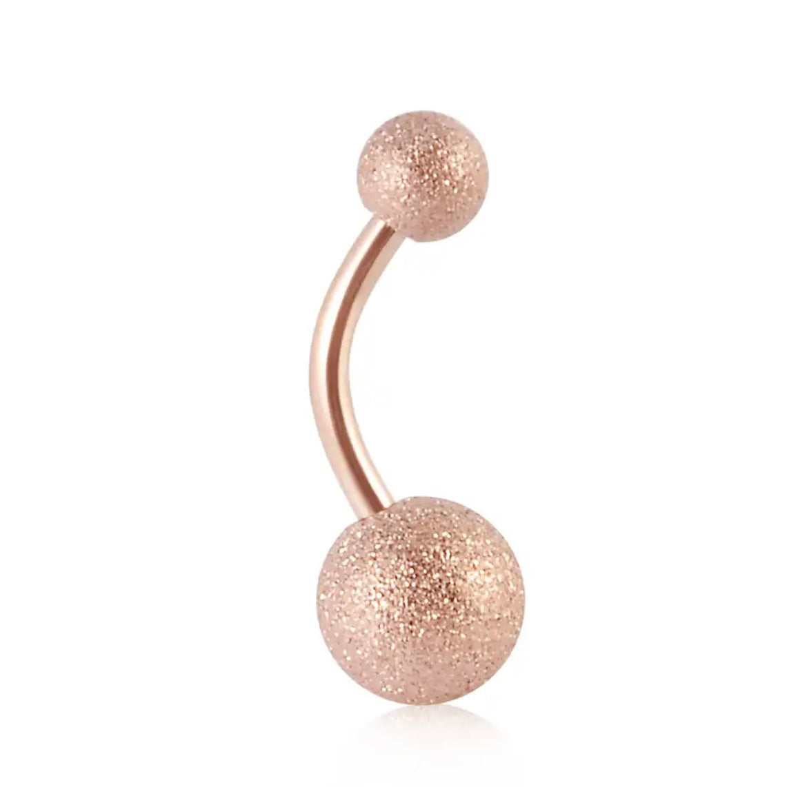 Glitter Round Ball Decor Navel Belly Ring