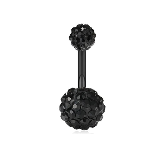 Black Disco Ball Belly Ring