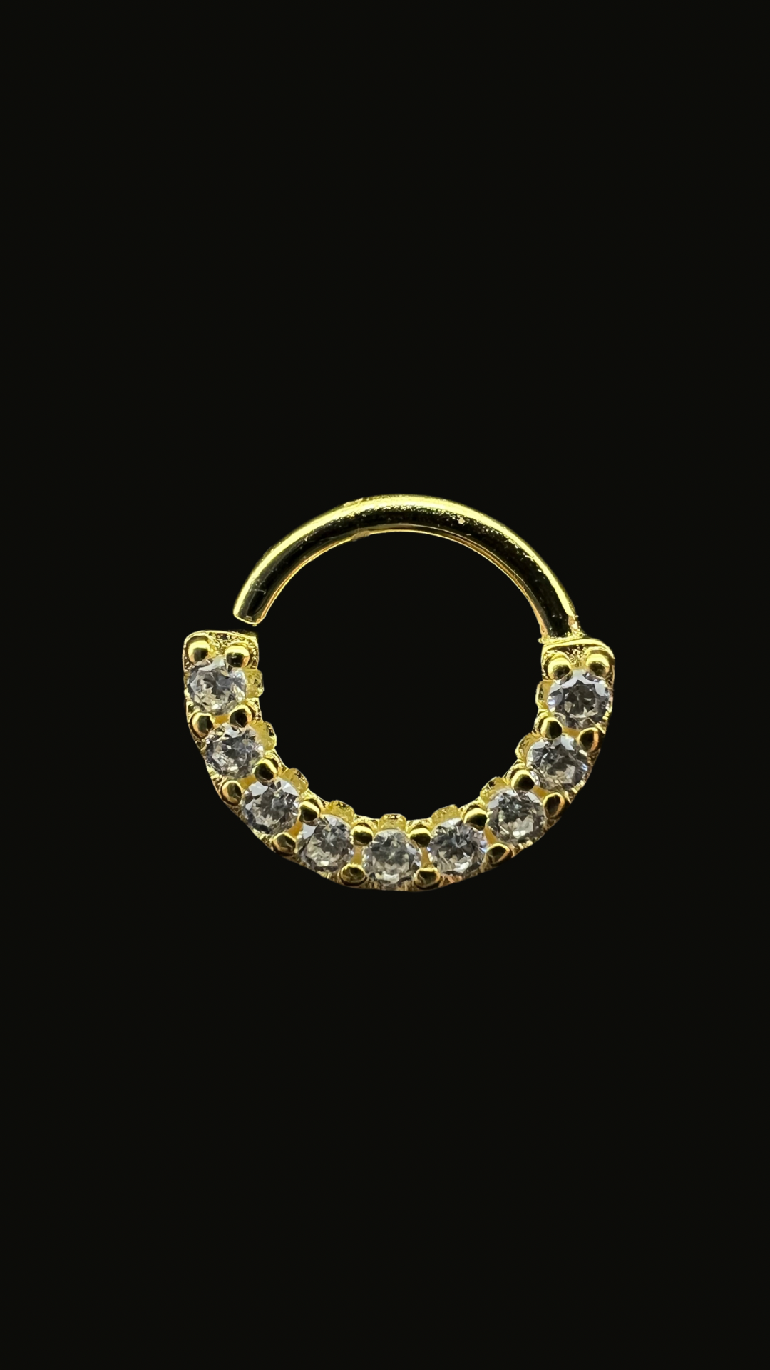 Silver 925 Zircon Arc Septum & Daith Ear Piercing