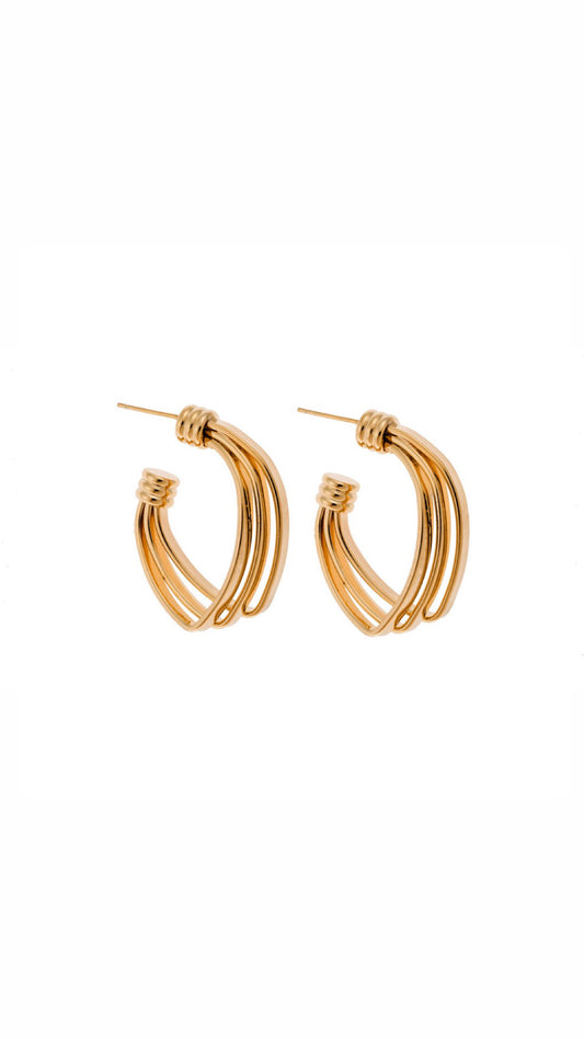 3 Connecting Hoops Winter Earring