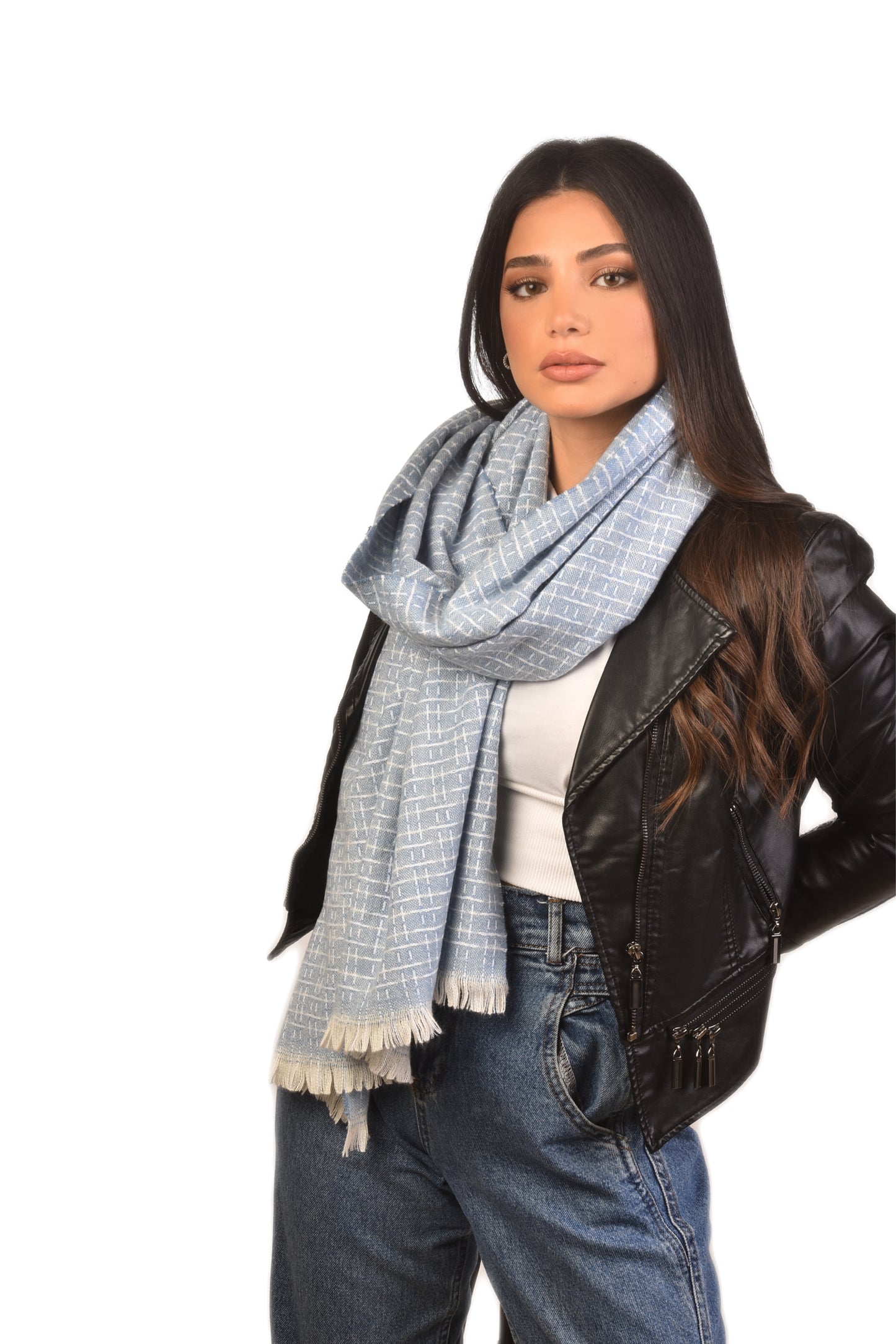 Livia Blue Winter Scarf