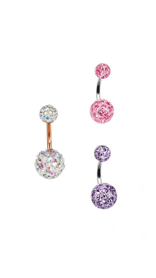 Disco Ball Short Axe Belly Ring