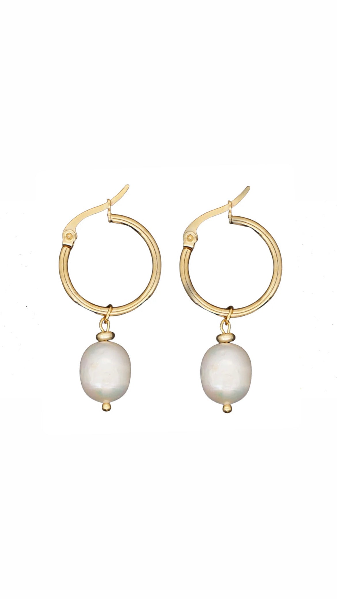 Hoop Hanging Pearl Winter Earring