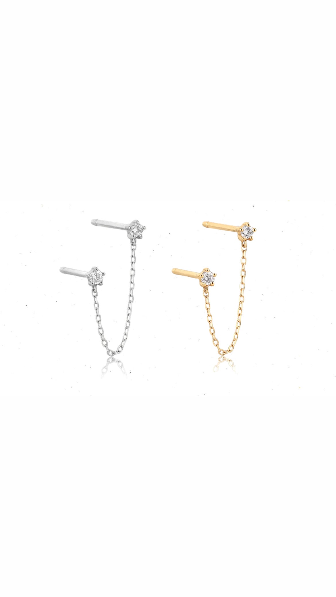 Single Star Stud Chain Ear Piercing