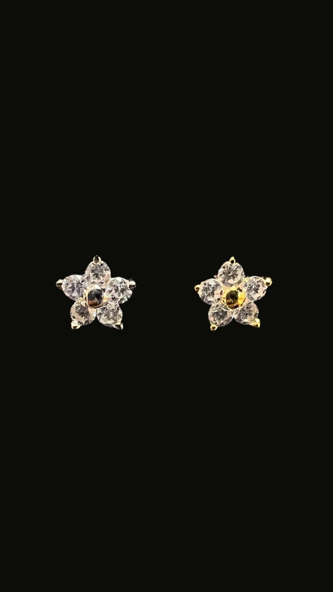 Silver 925 Flower Stud Ear Piercing