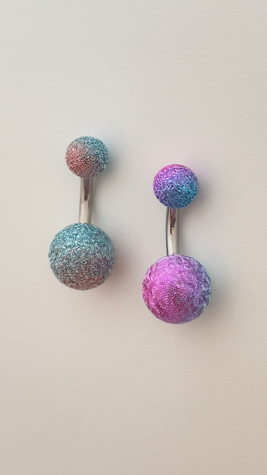 Ombré Colored Basic Ball Belly Ring