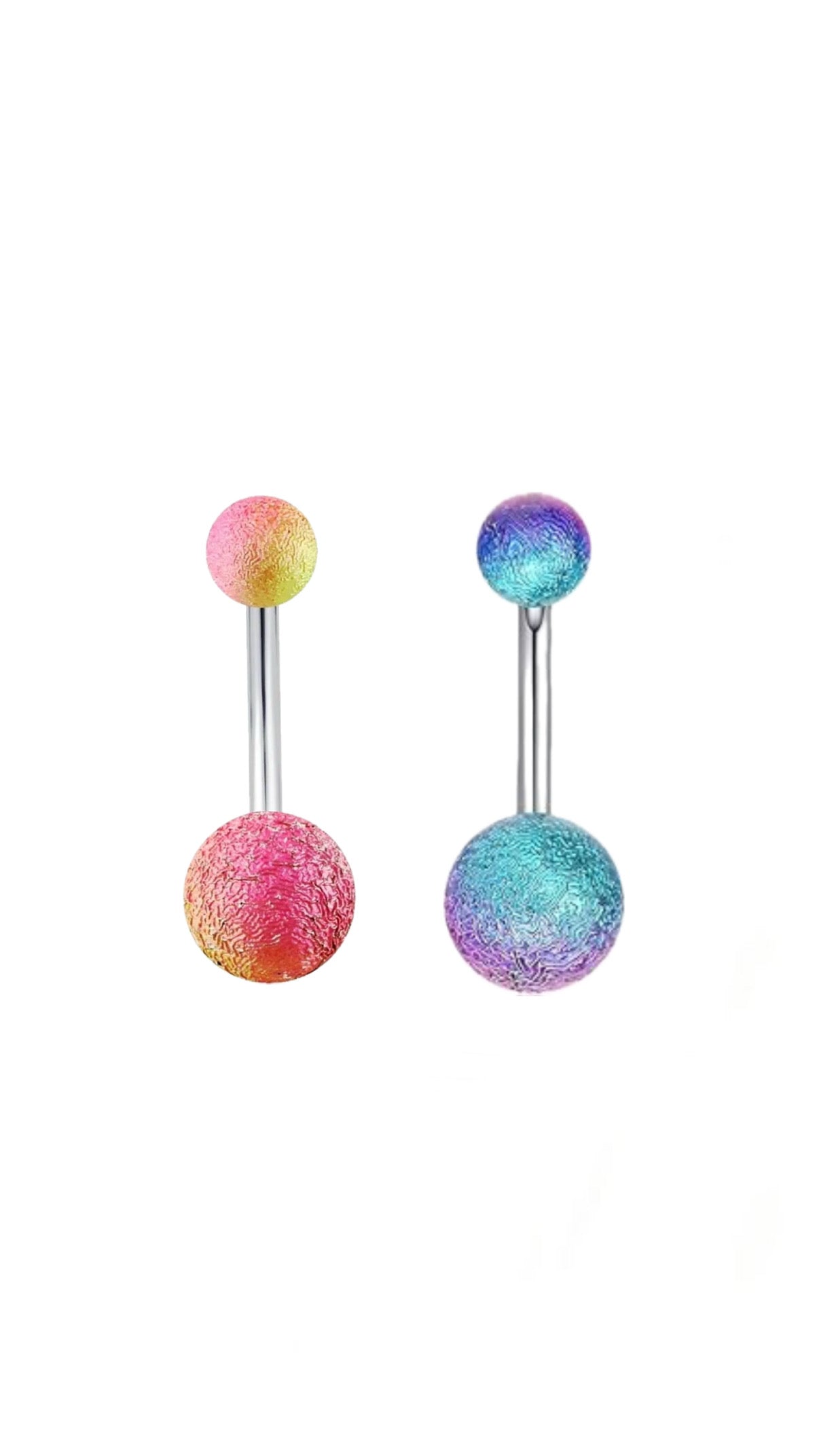 Ombré Colored Basic Ball Belly Ring