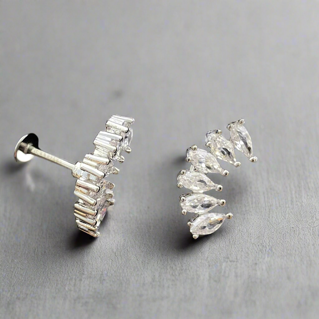 Strass Arc Stainless Steel Ear Piercing