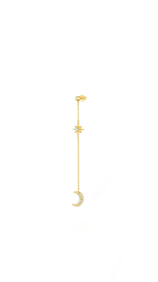 Single S925 Moon Chain Ear Piercing