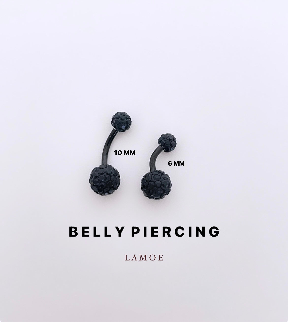 Black Disco Ball Belly Ring