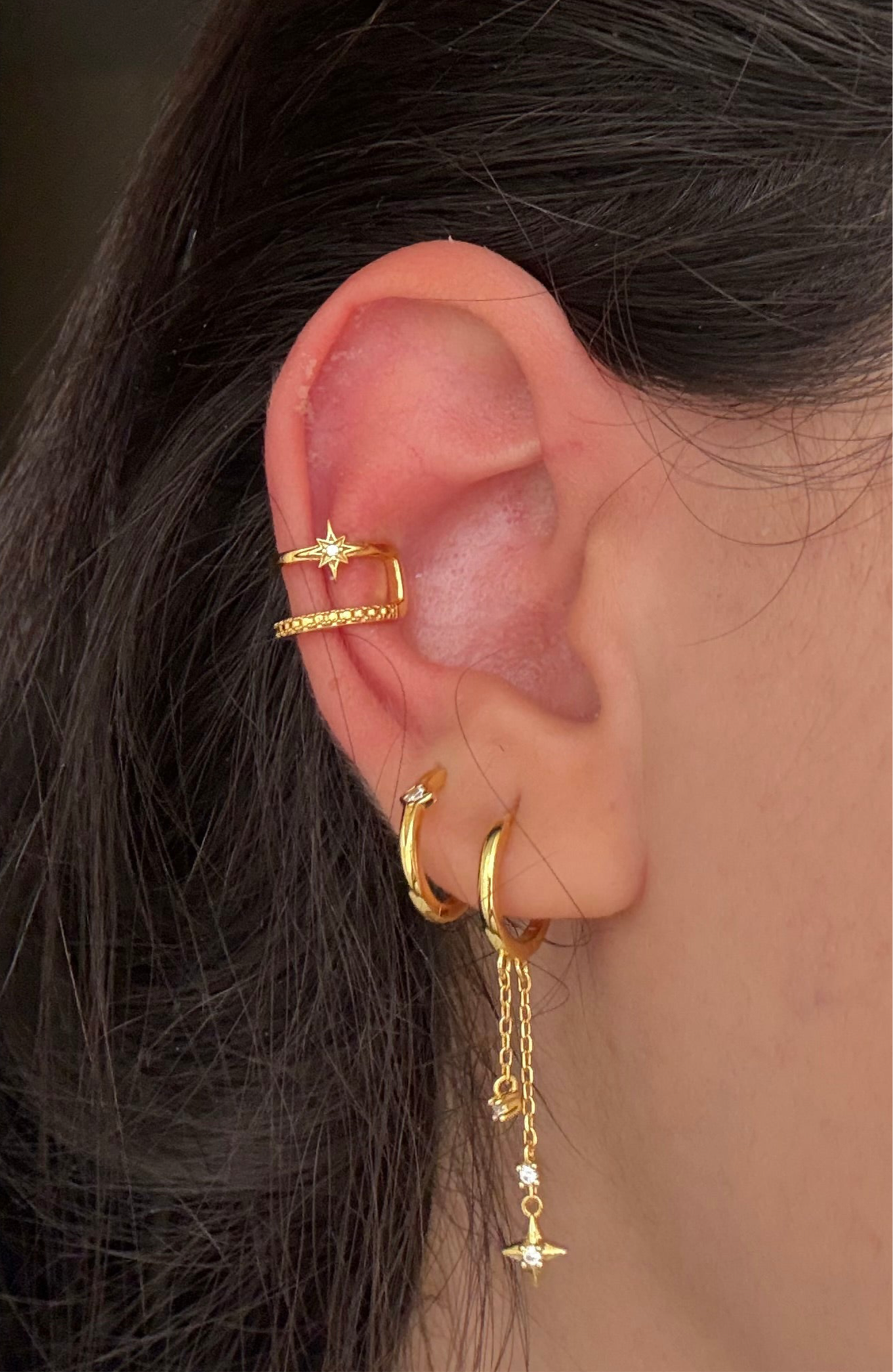 Single S925 Fake Ear Cuff Ear Piercing