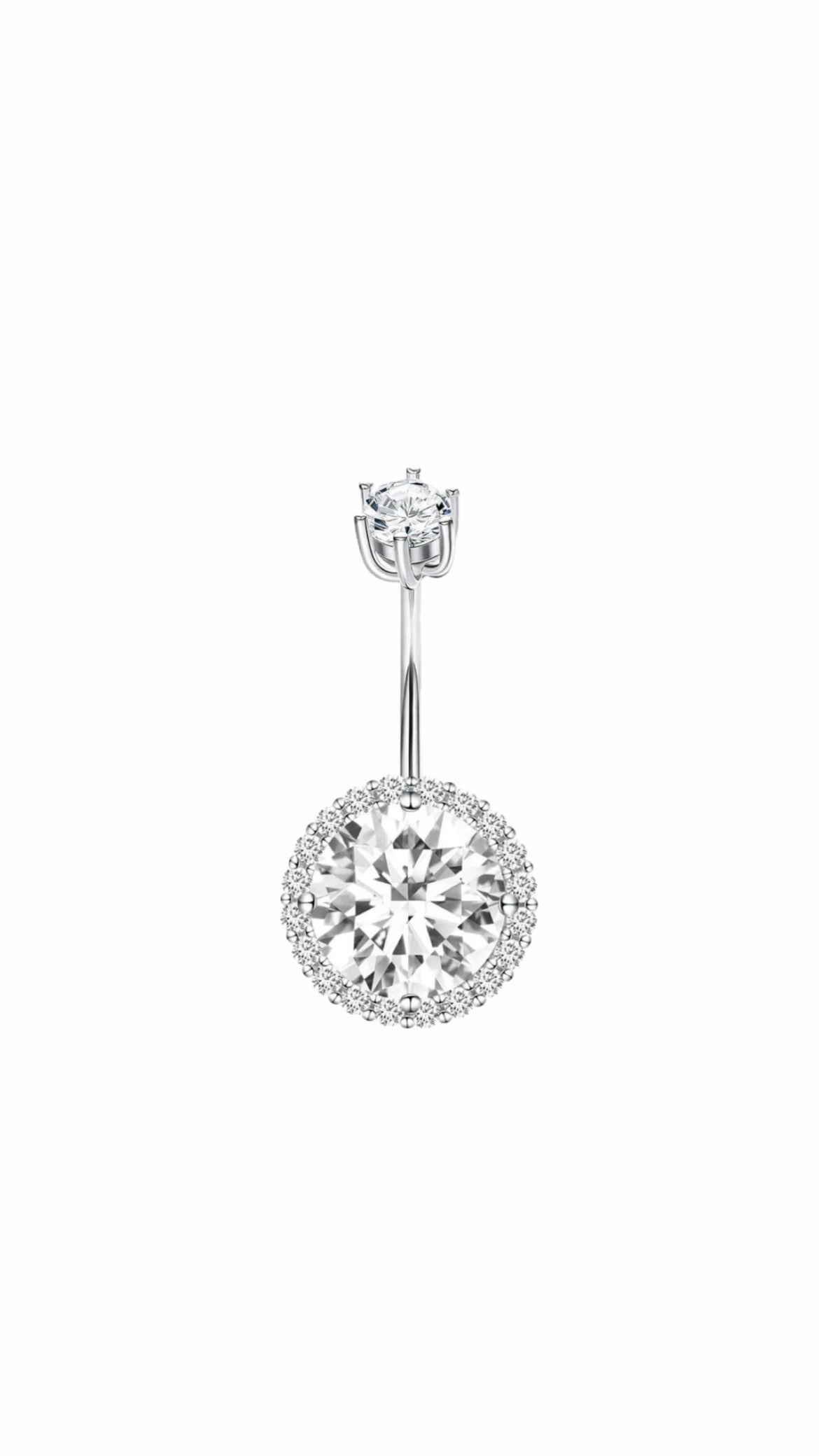 14G Round 925 Sterling Silver Belly Ring