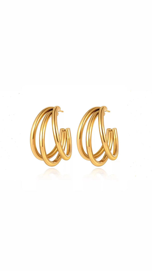 3  Connecting Hoops Winter Earring