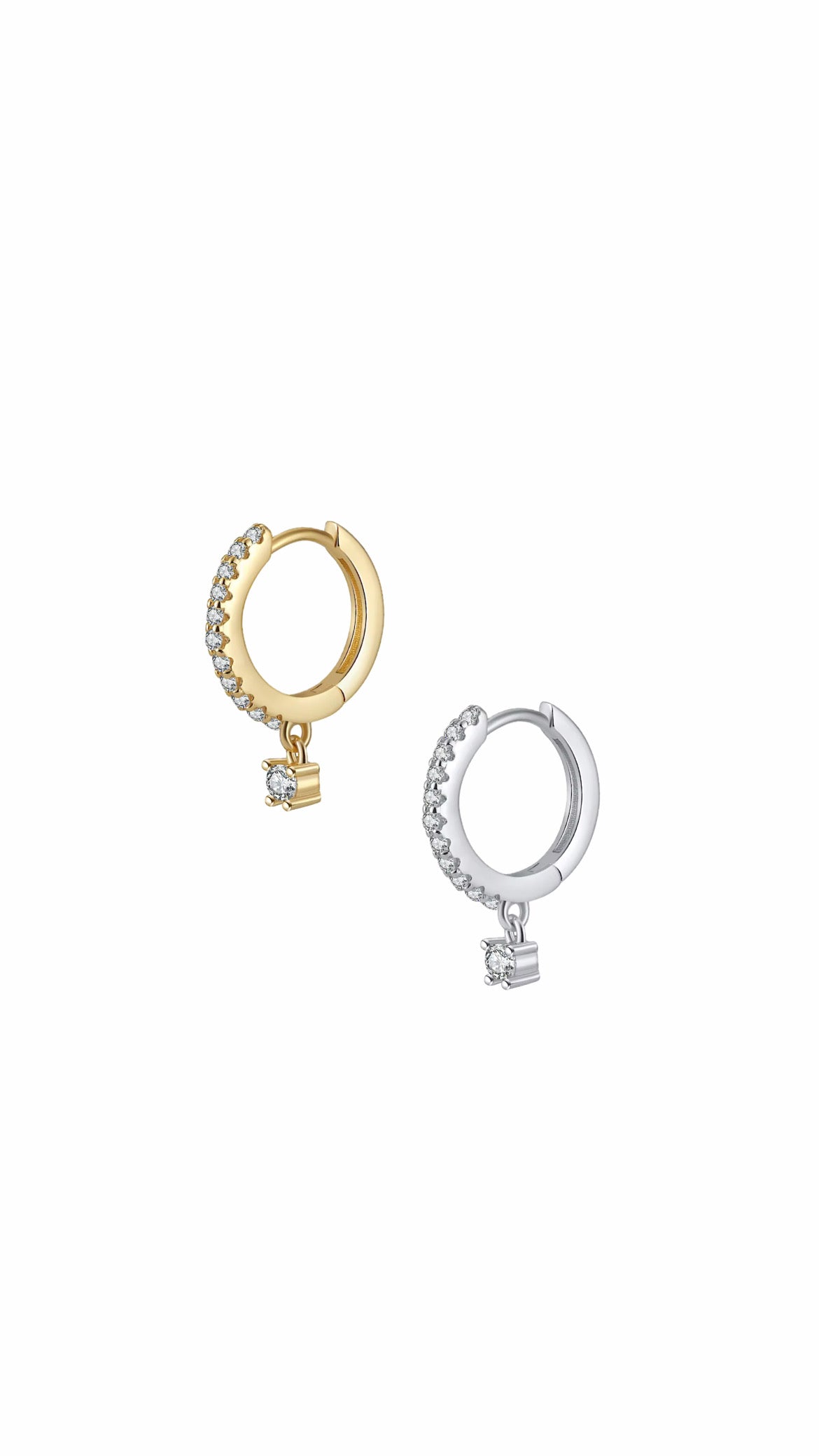 Single Hoop Hanging Zircon Ear Piercing