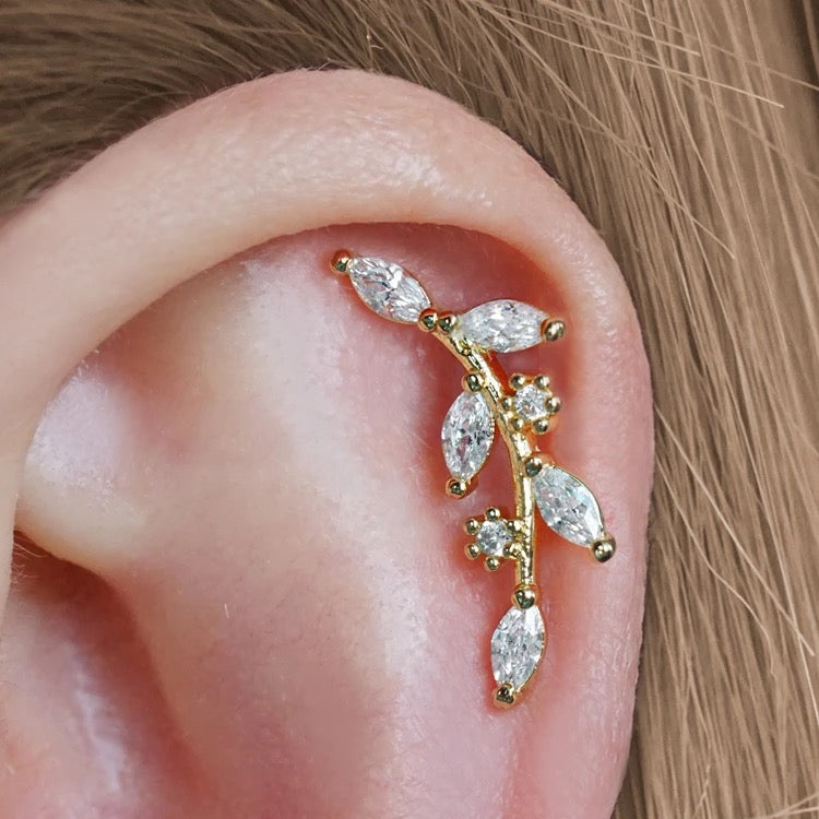 Leaves Helix Ear Piercing