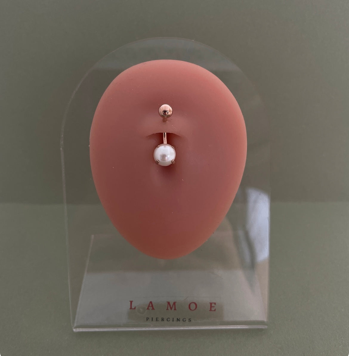 Rose gold Pearl Belly Piercing