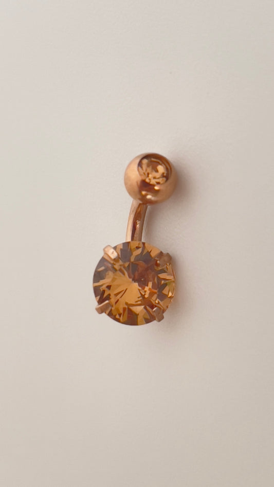 Rosegold Short Axe Basic Belly Ring