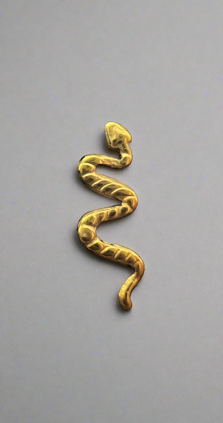 Stainless Steel Snake Flat Back Ear Piercing