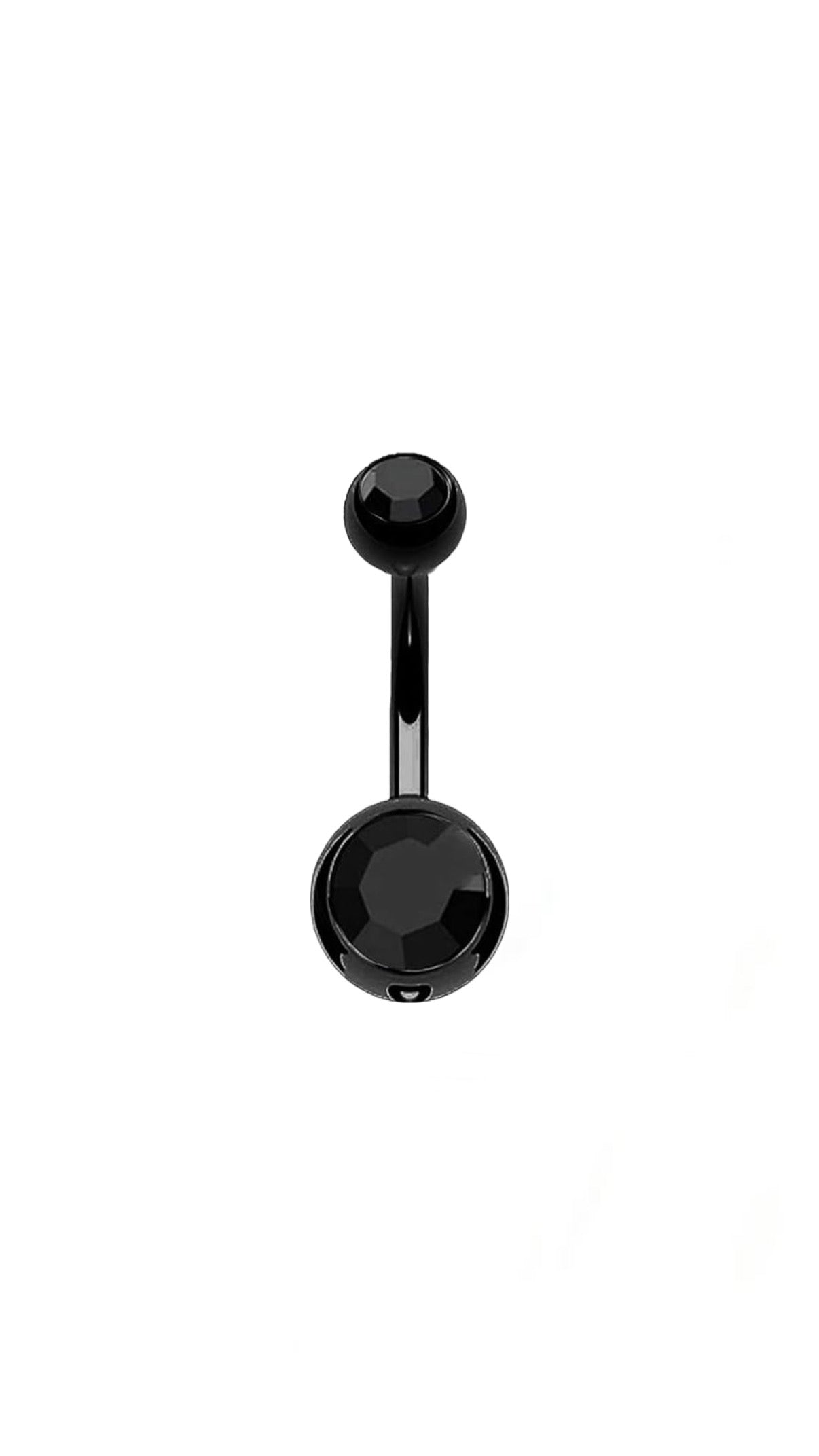 Black Basic Stone Belly Ring