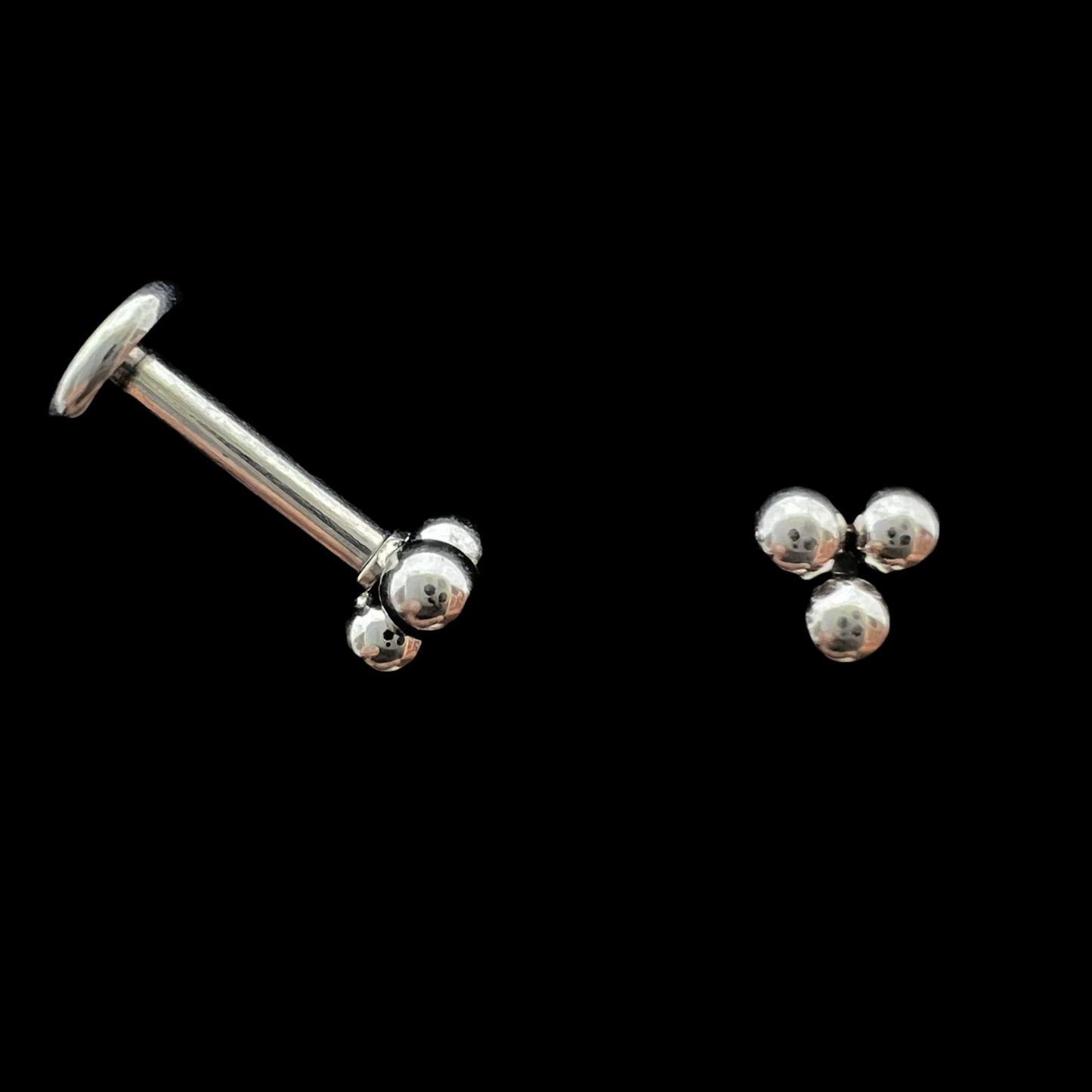 Stainless Steel 3 Balls Stud Tragus Ear Piercing