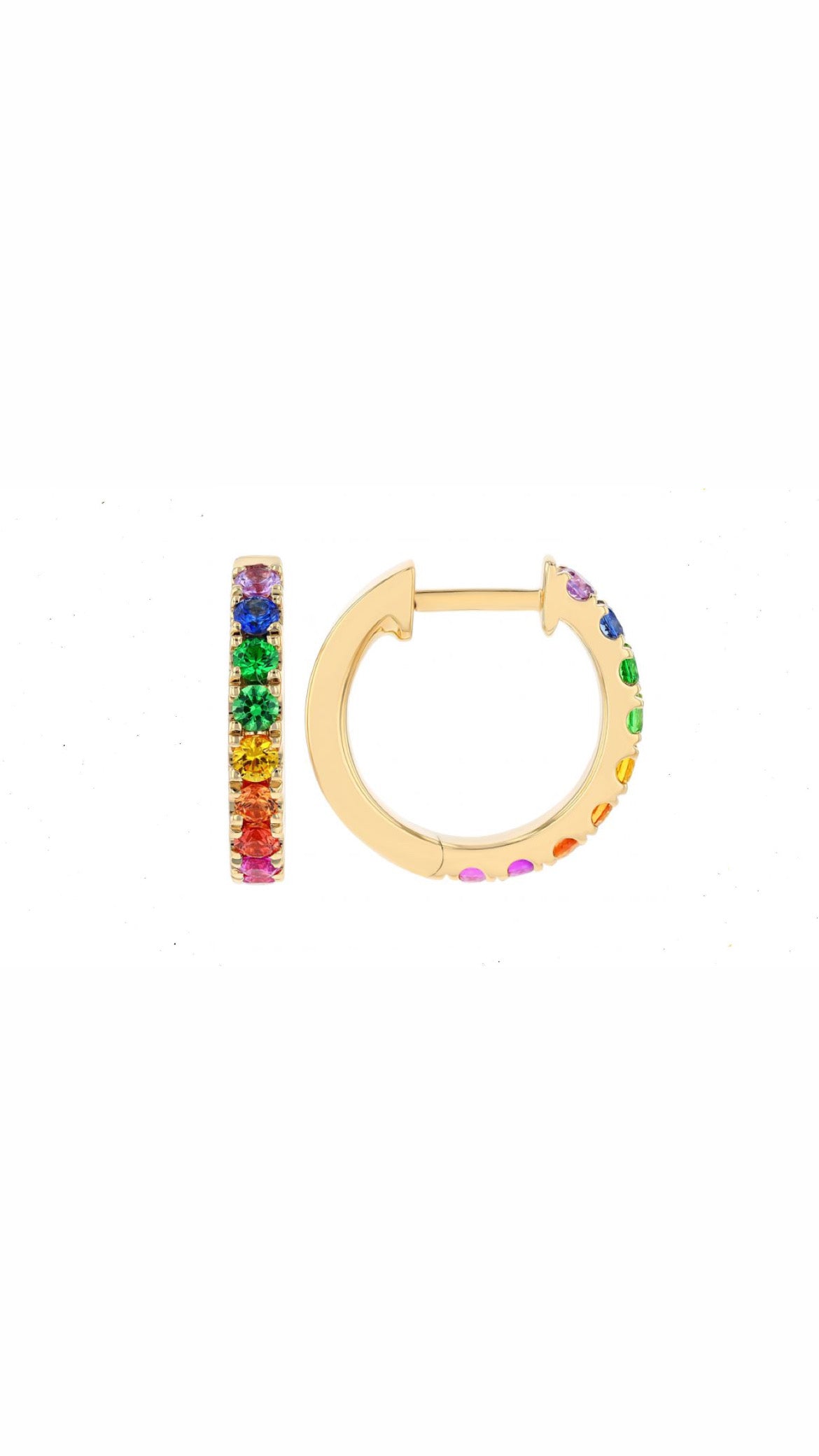 Multicolour Strass Hoop Winter Earring