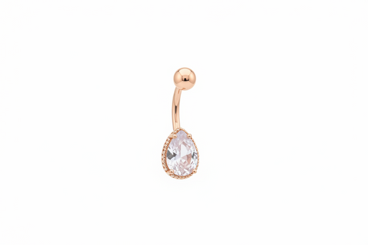 Zircon Water Drop Belly Ring