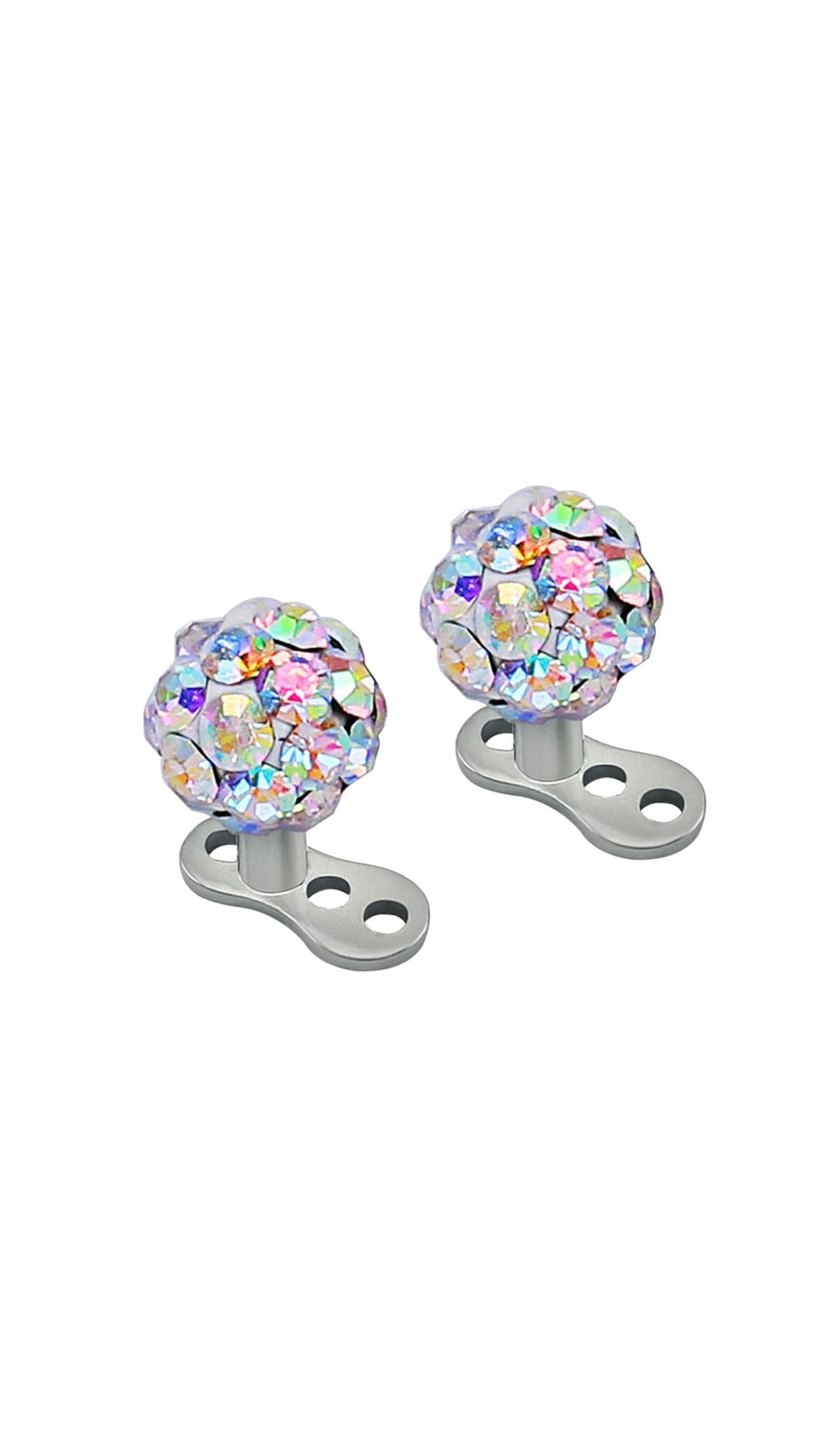 Multicolor Disco Dermal Piercing