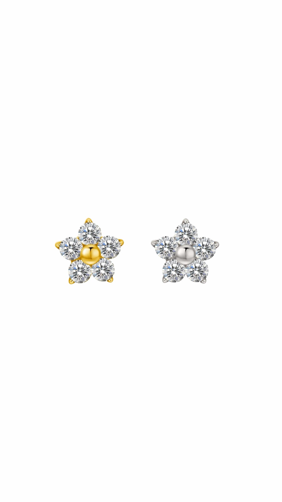 Single S925 Mini Flower Stud Ear Piercing