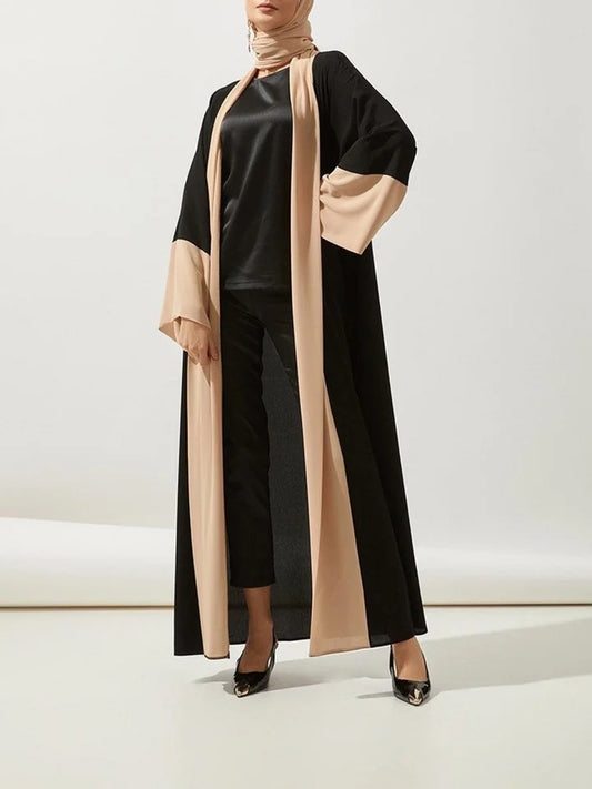 JAMA Open Abaya with Voile Foulard (Hijab)