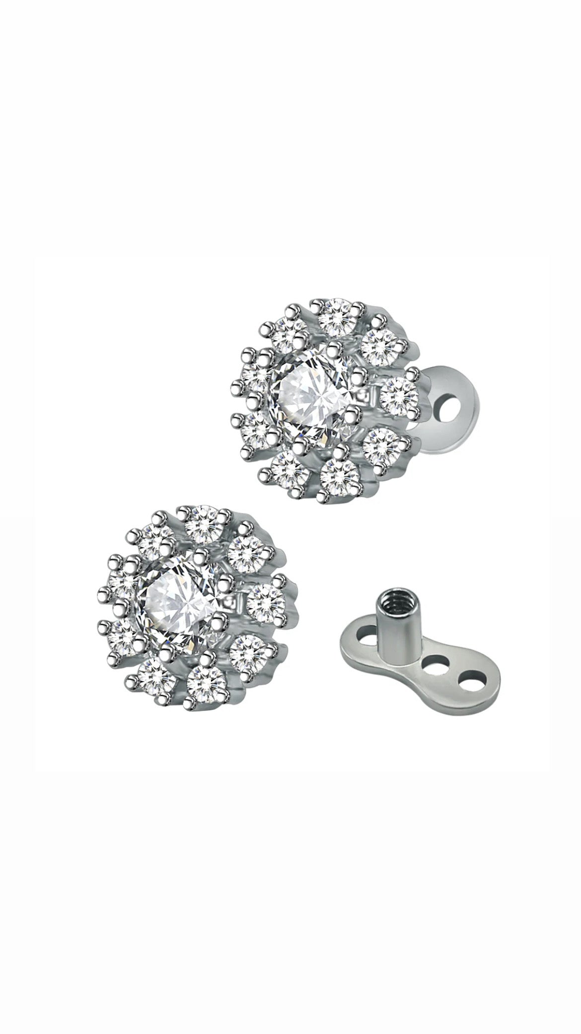 Rhinestone Dermal Piercing