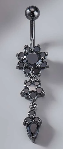 Double Flower Belly Ring