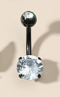 Rhinestone Basic Stone  Decor Belly Ring