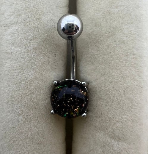 Fire Stone Belly Ring