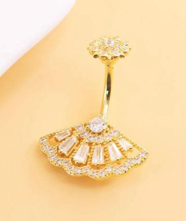 Zircon Decor Navel Belly Ring