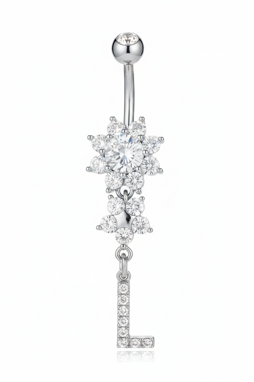 Letter Decor Belly Ring